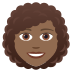 👩🏾‍🦱 woman: medium-dark skin tone, curly hair display on JoyPixels